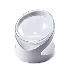 Oblique Mouth Single Bowl Feeding Drinking Slope Bowl Simple Transparent Bowl Pet Supplies